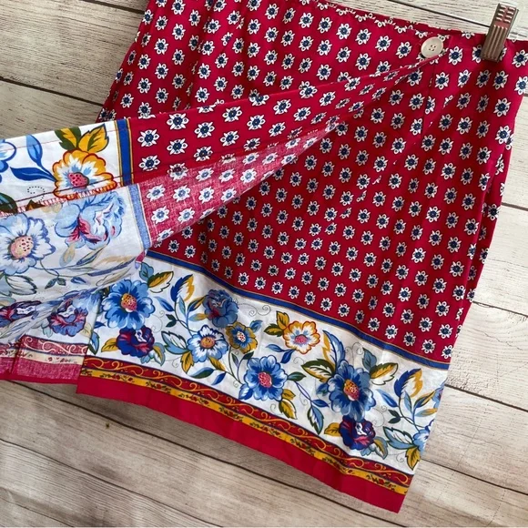 VINTAGE SARAH CHAPMAN WRAP SKIRT IN FLORAL PRINT - Picture 4 of 6
